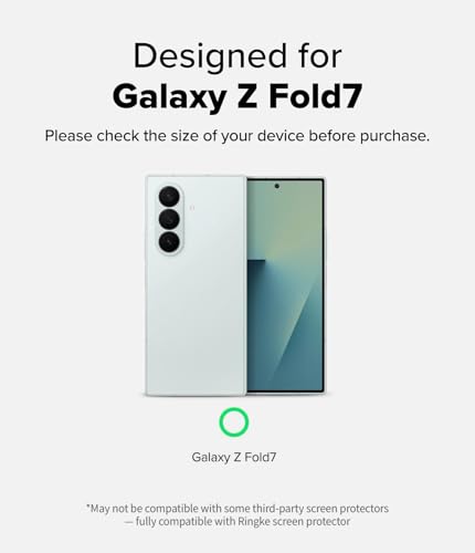 Image of Ringke PC Fusion Designed for Samsung Galaxy Z Fold 7 Case [Compatible with MagSafe] Slim Transparent Scratch Resistant Protective Cover with Shockproof Back Cover - Magnetic Clear