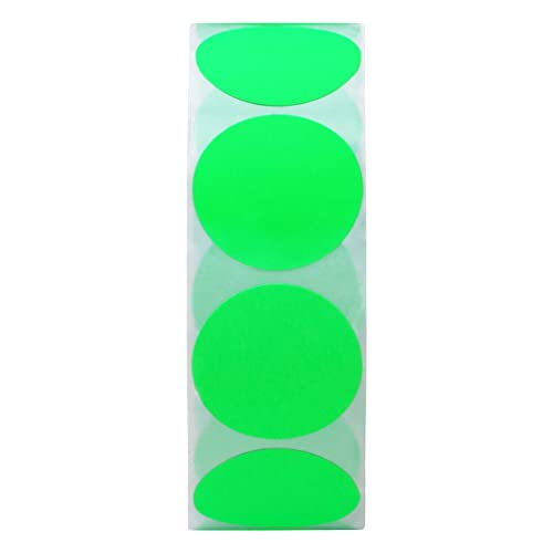 Hybsk 1 Inch Round Blank Fluorescence Green Shooting Target Pasters | Total 1,000 Adhesive Target Dots Per Roll (Fluorescent Green) #TOP2