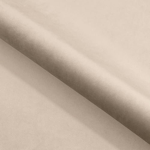 FURNISTAR Premium Pier Sofa 2-Sitzer, Glamour Design, Polstersofa mit drehbarer Rücklehne, Couch, Sofagarnitur, Wohnzimmer, goldene Metallfüße, Velour-Stoff - Creme – Bild 5