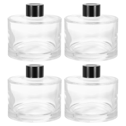 QUARKZMAN 4Pcs 250ml/8.5Oz Flacon Vide en Verre pour Diffuseur 3.5