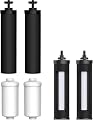 AQUACREST NSF/ANSI 42&372 Standard Water Filter, Replacement for Berkey® Gravity Water Filter System, Berkey® BB9-2® Black Filters & PF-2® Fluoride Filters