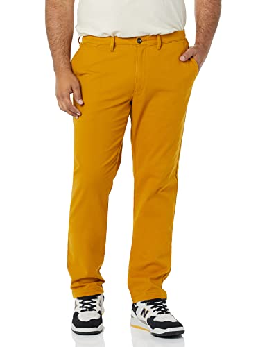 Amazon Essentials Men's Skinny-Fit Casual Stretch Chino Trousers, Dark Camel, 31W / 30L