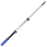 Craftec Aluminum Telescoping Pole - 3 to 8 FT, Quick-Flip Clamps, Multi Purpose, Paint Roller, Duster, Squeegee Tip