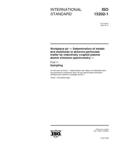 ISO 15202-1:2000, Workplace air - Determination of metals and ...