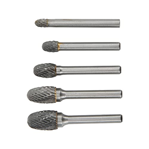 Set de 5 fresas de carburo de corte doble miniatura 2