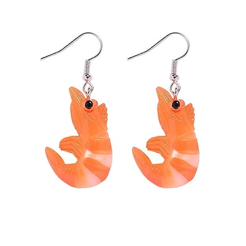 Lovely Shrimp earrings Earrings Cute Food Imitation Food Jewelry for Women