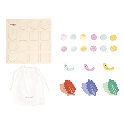 Janod - Pédagogie Range - Double-Entry Board - 18 FSC Wood Accessories + 57 Cards - Children’s Educational Toy - 4 Years +, J05086 - Image 4