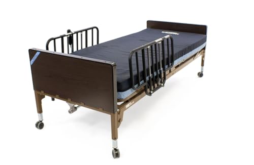 Semi-Electric Hospital Bed Set - Foam Mattress and Half Rails...