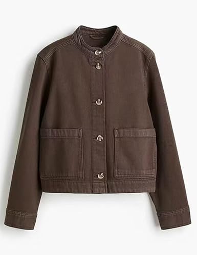 Denim Jackets For Women Cropped Fall Jackets Lightweight Washed Trucker Coat2