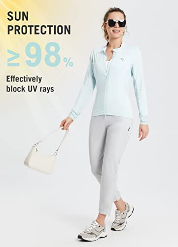 BALEAF Women's Long Sleeve Cycling Jersey Bike Shirts Sun Protection Running Jacket UPF 50+ Pockets - Image 7