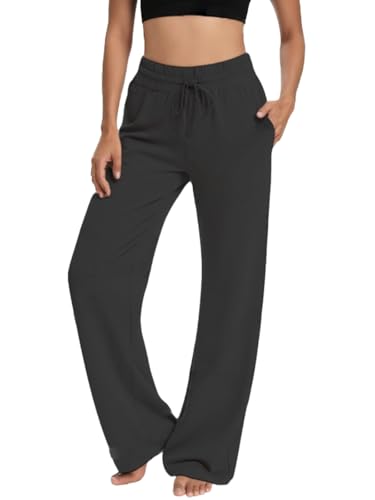 Womens Yoga Pants High Waist Wide Leg Casual Workout Lounge Pajamas Loose Pants with Pockets3