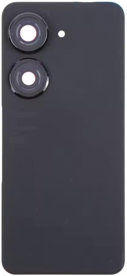 for Asus Zenfone 9 Back Glass Battery Door Cover Replacement, Rear Housing Case with Camera Lens, for Zenfone 9 AI2202 Rear Glass Panel Back Cover Repair Parts (White)