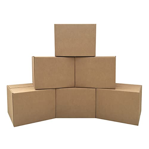 Image of Large Moving Boxes 20'' x 20'' x 15'' (Pack of 6), Corrugated Cardboard Boxes for Packing, Shipping & Moving