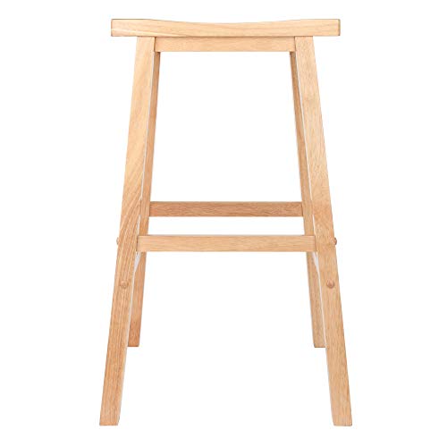 Image of Winsome Satori Saddle Seat Bar Stool, Natural, 29 inch