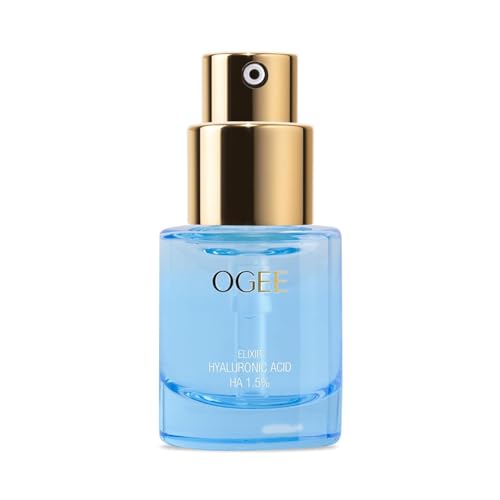 Ogee Hyaluronic Acid HA 1.5% Elixir - Hyaluronic Acid Serum for Face - Plumping & Hydrating Serum for Fine Lines and Wrinkles - 70% Organic Ingredients & Made in USA
