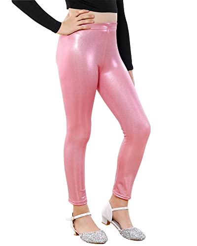 Adorel Leggings Brillante Danza Pantalón Metálico para Niña Rosa 6-7 Años (Manufacturer Size: 130) Cover