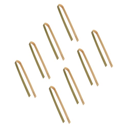 EXQUIMEUBLE 10個 使い捨て竹製ミニグ 抗滑り設計で握りやすい 業務用家用バーベキューやパーティーにな軽量フードクリップ
