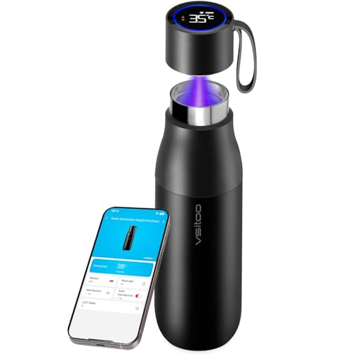 VSITOO 15 oz Smart Self-Cleaning Water Bottle,Stainless Steel Vacuum Flask,BPA-Free, One-Touch...
