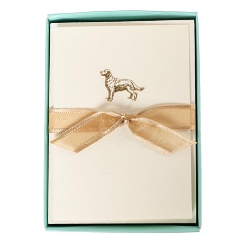 Image of Graphique La Petite Presse Golden Retriever Boxed Notes | Blank Note Cards with Envelopes | 10 Count All Occasion Greeting Card Set | 3.25 x 4.75 Inches | High Quality Thick Paper Stationery with Unique Design