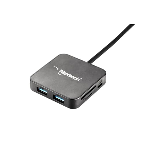 Image of Nextech 7-in-1 USB C Hub for MacBook, Laptop & iPad, 4K HDMI, 100W PD Charging, Dual USB 3.0, USB-C 5Gbps Data Port, TF & Micro SD Card Reader, Multiport Adapter Docking Station