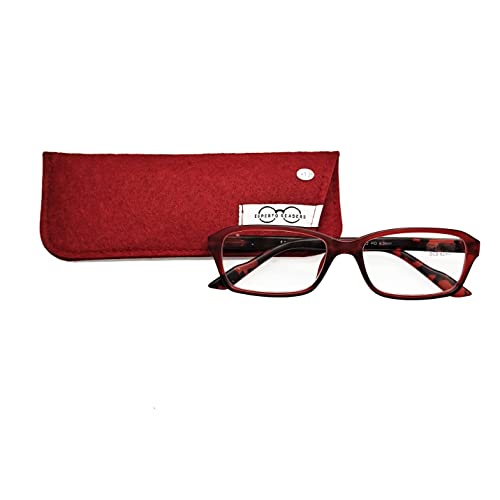 Image of Martina Reading Glasses - Ultra Light Weight For Men & Women - Red Frame
