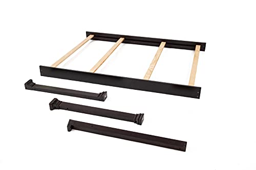 Image of CC KITS Full-Size Conversion Kit Bed Rails for Sorelle Crib & Changer Combos - Solid Wood Rail - Toddler & Adult Rail for Full-Size Beds - Nursery & Baby Furniture (Espresso - Verona Crib & Changer)
