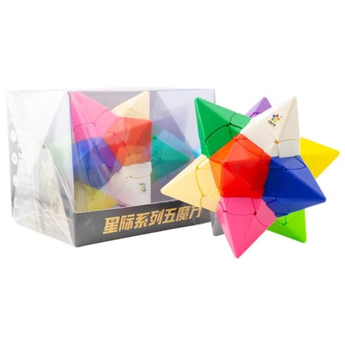 Image of YuXin Space Swift Megaminx Speed Cube | Interstellar Series 12-Pointed Star Shape Mod | Professional Stickerless 12-Axis Dodecahedron, Smooth Turning & Anti-Pop Design, Unique Collector's Puzzle