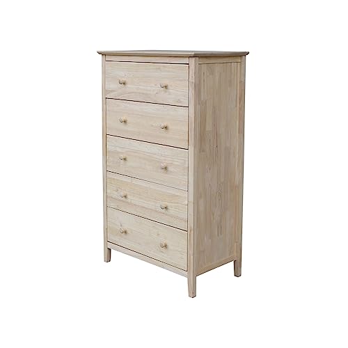 International Concepts Dresser with 5 Drawers ,Unfinished