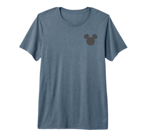 T-shirt Mickey Disney pour adulte avec silhouette imprimée devant et dos