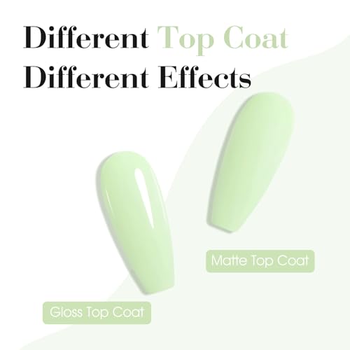 Image of CANNI Mint Green Gel Nail Polish, 1Pcs Pastel Light Green Gel Polish Lime Sage Color Soak Off U V Nail Manicure Salon DIY at Home