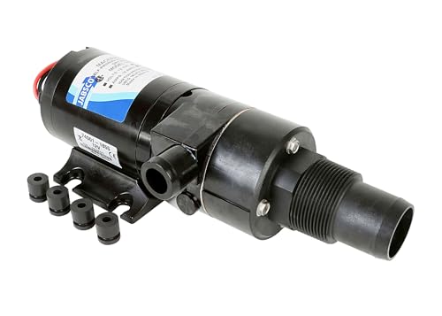 Jabsco 18590-2094 Zerkleinerungspumpe, selbstansaugend, Trockenlaufschutz, Abfallentsorgung, 24 Volt DC, schwarz