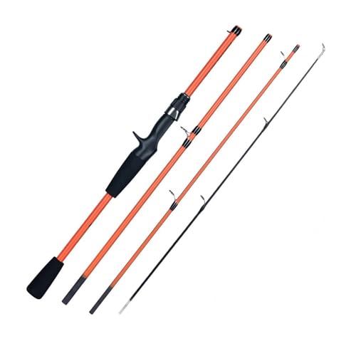 Canne à pêche casting carbone ultralight de 1.8m baitcasting travel - 2
