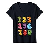 Photo Gallery donna costume da dinosauro dino numbers math day back to school per bambini maglietta con collo a v Photo Gallery donna costume da dinosauro dino numbers math day back to school per bambini maglietta con collo a v
