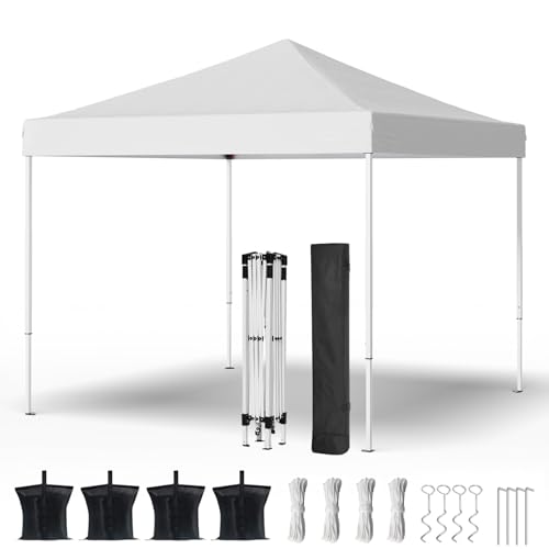 PHONWHON Shades 10x10 Pop Up Canopy, Heavy Duty Beach...