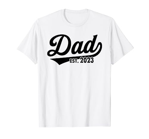 New Dad 1st Time Dad Est 2023 Promoted To Daddy 2023 Father Maglietta