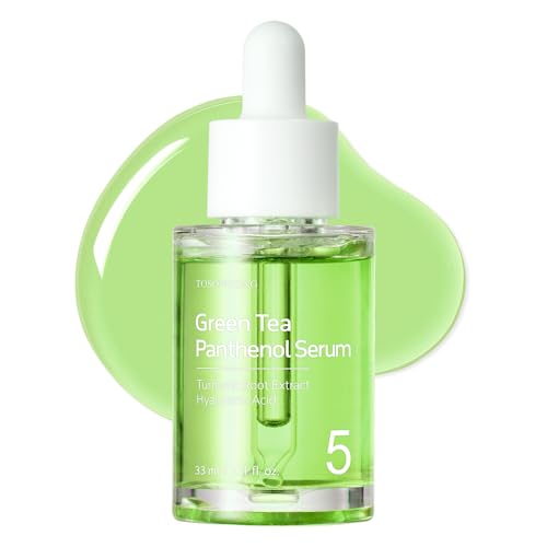 TOSOWOONG Green Tea 60% Panthenol Serum for Calming Skin Barrier Support Hydrating for Dry Sensitive Irritated Skin with Dexpanthenol 5% Hyaluronic Acid Korean Skincare 33 ml / 1.11 fl. oz.
