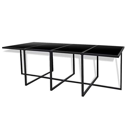 Qzzced 13 Piece Patio Dining Set With Cushions,Outdoor Bar Table,Patio Bar Set,Modern Outdoor Furniture,Dining Bench With Back,Bistro Set,For Patio Deck Garden,Backyard & Lawn,Poly Rattan Black #TOP4