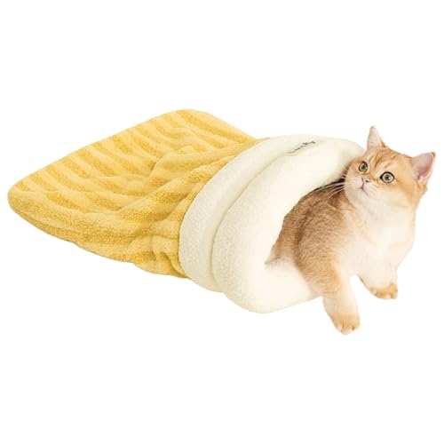 Katzen Schlafsack - Winter Kuschelsack Für Welpen | Waschbarer Katzenschlafsack Für Wohnung Balkon Wohnzimmer Reisen Innenbereich Terrasse Auto