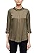 Produktbild s.Oliver BLACK LABEL Damen Satinbluse mit Falten-Detail Olive 42