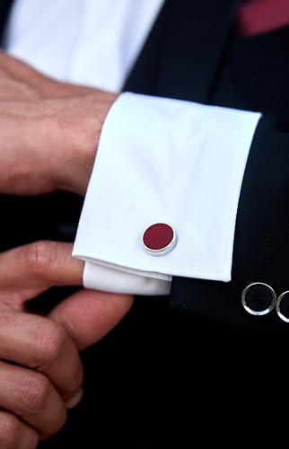 Image of HISDERN Mens Ties Set Stripe Plaid Ties for Men and Pocket Square Cufflinks Formal Silk Necktie Wedding Business