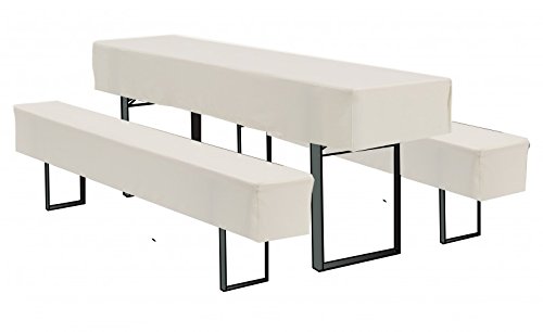 Festzeltgarnitur Salto President , Farbe:creme;Maße:220x70 cm