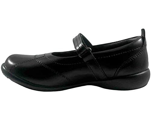 Little Girls Black Soft Leather Shoes, Cristina 11M3