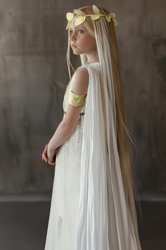 Disfraz Toga Griega para Niñas con Corona de Hojas miniatura 4