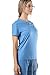 Meidiero Scrub Tops Women, Slim-fit Medical Shirts, Soft Stretch & Wrinkle-Resistant Women's Scrub Tops with 2 Chest Pockets Sky Blue
