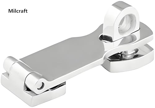 Marine Grade Stainless Steel Heavy Duty Door Hasp with Turning Padlock Eye Mount - Image 3