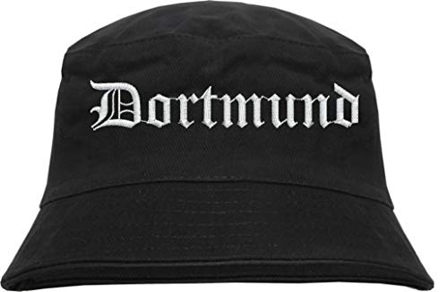 HB_Druck Dortmund Fischerhut - Bucket Hat - Bestickt - Schwarz L/XL