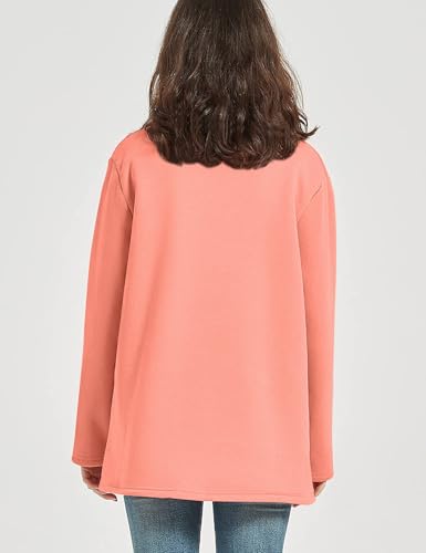 Image of Flygo Women's Winter Warm Sherpa Lined Fleece Crewneck Sweatshirt Pullover Loungewear Tunic Tops