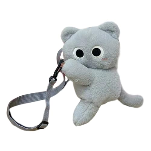 [���V�I�A] Trendy Toy Bag Switchable Between Fun Companion and Spacious Holder Shoulder Crossbody Bags for Girls Soft Plush Bag