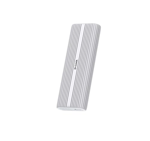 D-Link DSP-411 Carcasa SSD M.2 NVMe USB-C 4.0, Velocidad 40 Gbps, hasta 8 TB, Ventilador MagLev, Caja de Aleación de Aluminio, Instalación sin Herramientas, Compatible con Windows/macOS/Android/Linux
