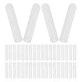 VANZACK 50 Stück Silikon Schutzhüllen für Fleischthermometer Sonden Transparent Weiß Schutzkappen für Küchenthermometer Ersatz für Grill und Gastronomie